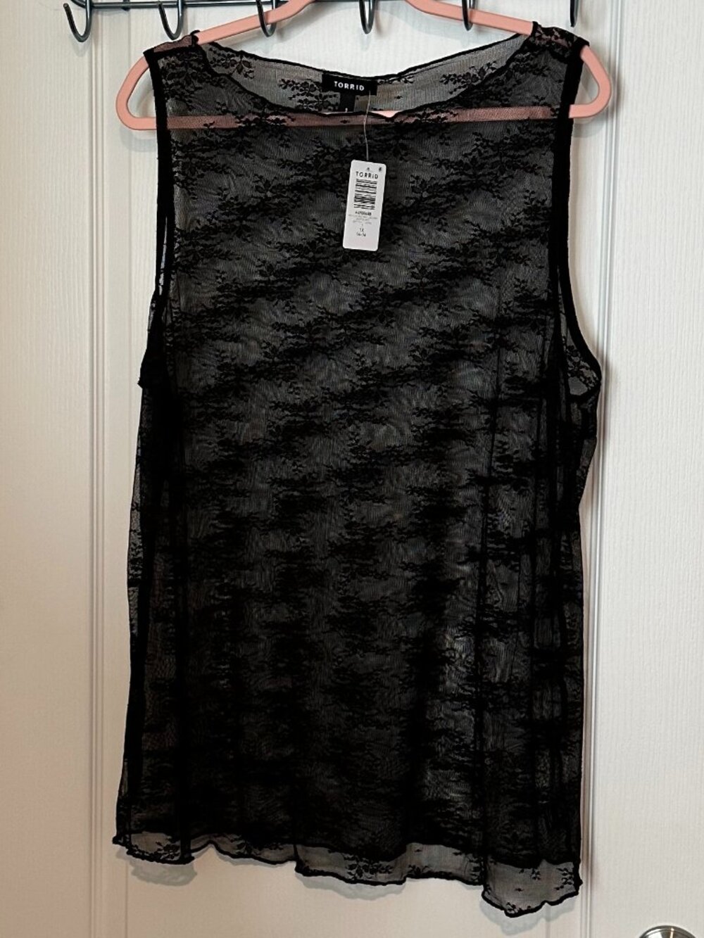 Torrid Mesh Lace Tank Top Size 1 - Picture 9 of 13